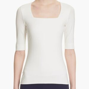 Akris Punto Square Neck Jersey Tee Sz 10